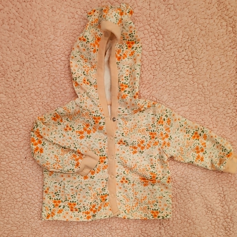 Floral Hooded Baby Jacket